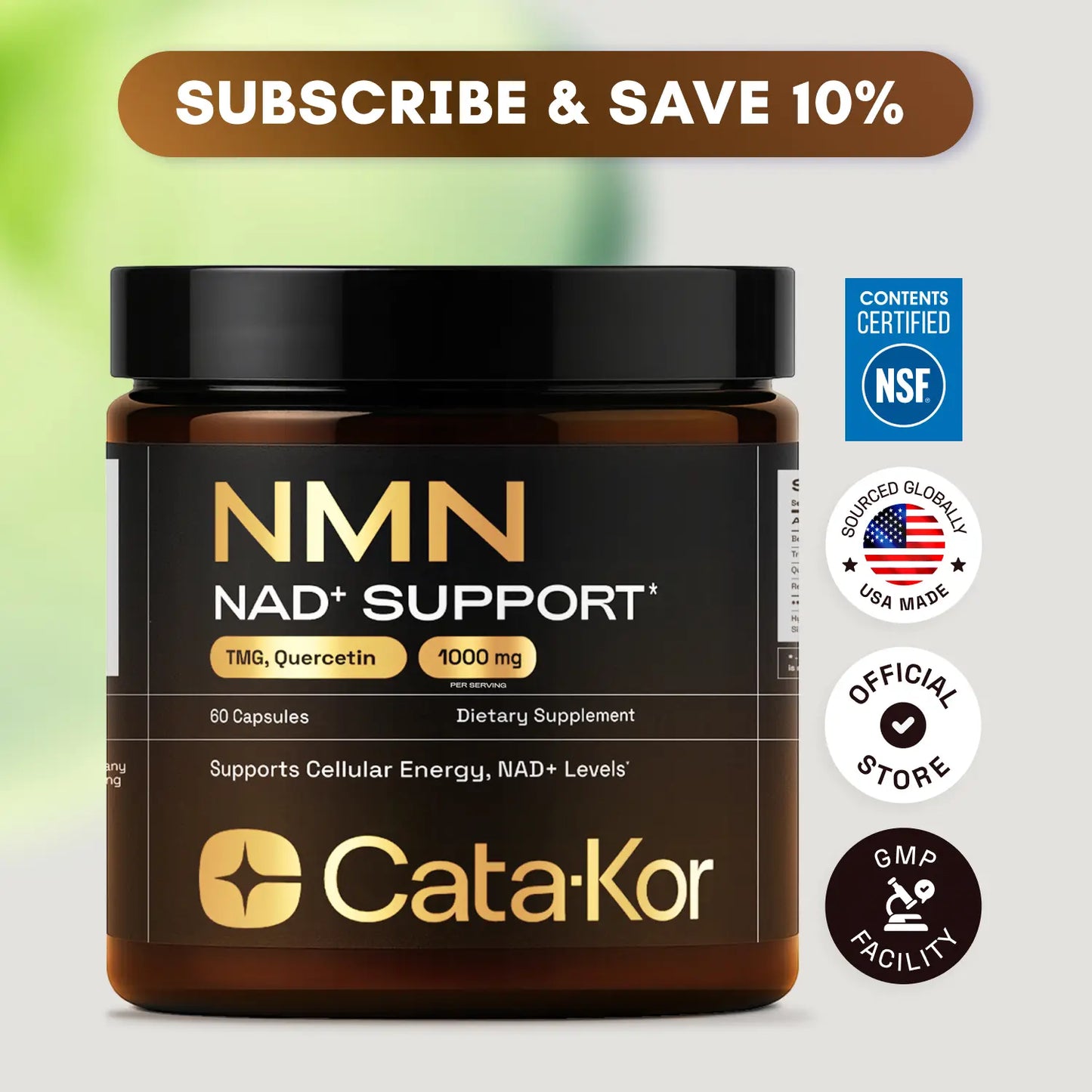 Cata-Kor NMN Supplement – 1000 mg Supports Cellular Energy & NAD+ Levels