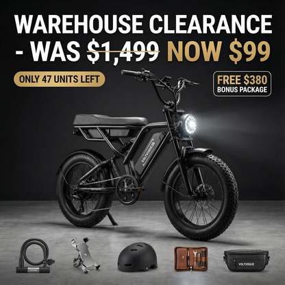 VOLTVOGUE Electric Bike | Peak Power 1500W | Top Speed 31 MPH